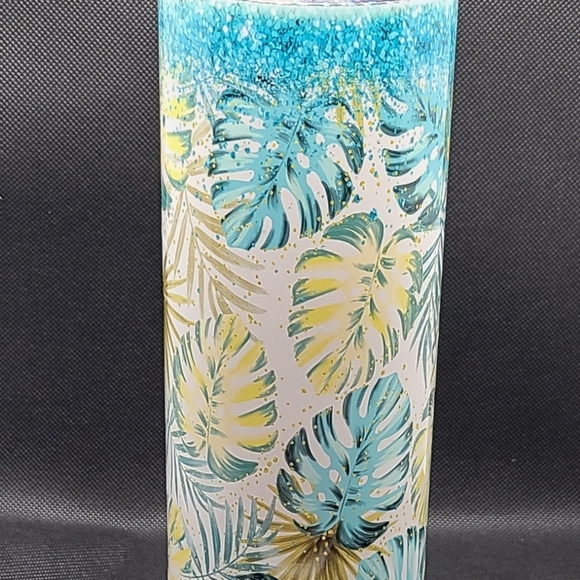 Tropical Palms Glitter 30 ounce Tumbler - Picture 9 of 10